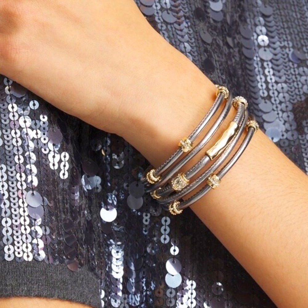 NWT Chico’s Mixed-Metal Multi Strand Rhinestone Bracelet